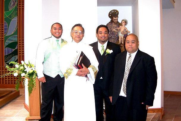 the 4-aquinos taken on Michelles' wedding day